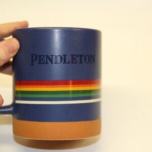 Pendleton Woolen Mills 18 Oz Mug Dark Blue with Stripes Outdoors Coffee Tea Gift